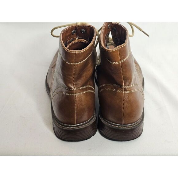 Perry Ellis Portfolio March Chukka Boots Ankle Brown Leather Mens Size 8 - Picture 5 of 8